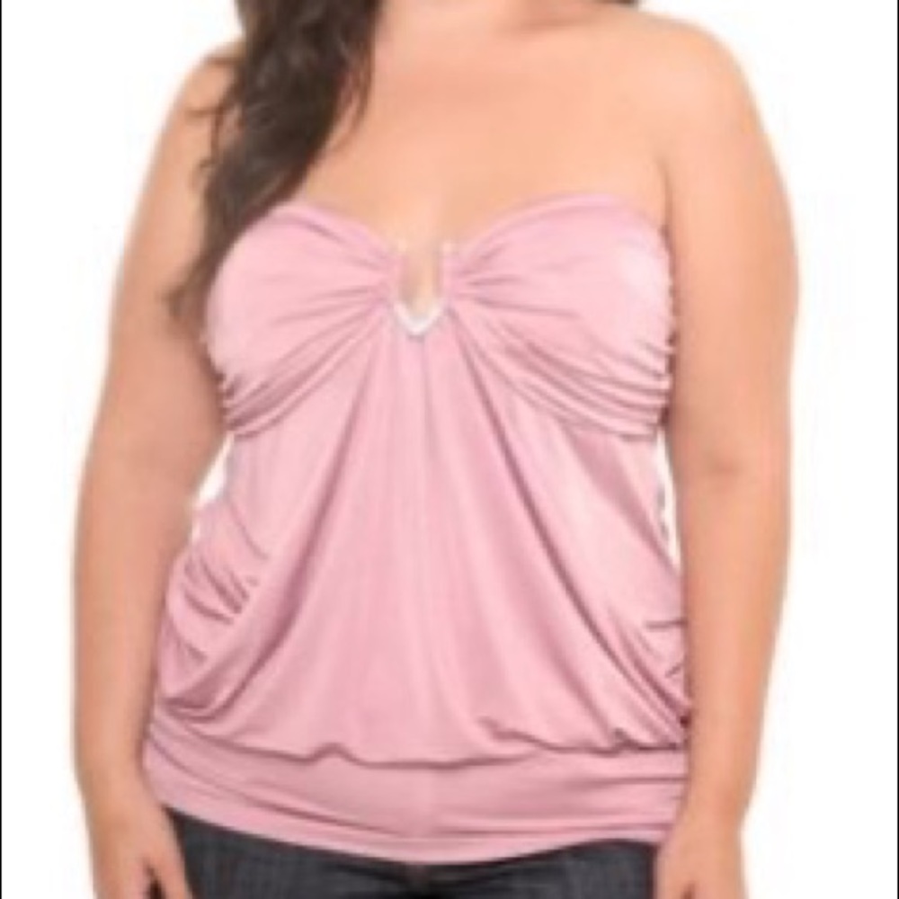 Torrid brand rose-pink blouse